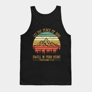 Vintage Christian Let The Peace Of God Dwell In Your Heart Tank Top